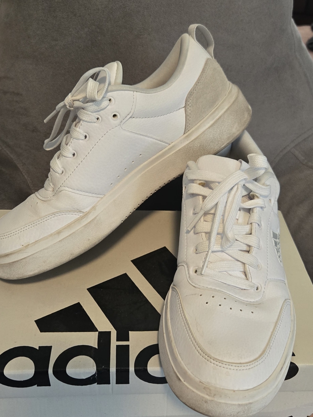White Womens Casual Court Sneaker - Adidas